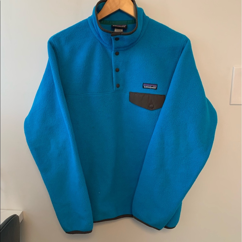 NEW Patagonia synchilla snap-t blue fleece